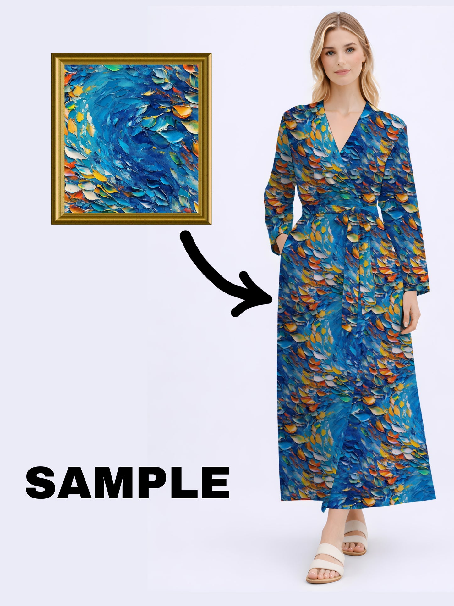 Your Art Painting on Kimona Dress