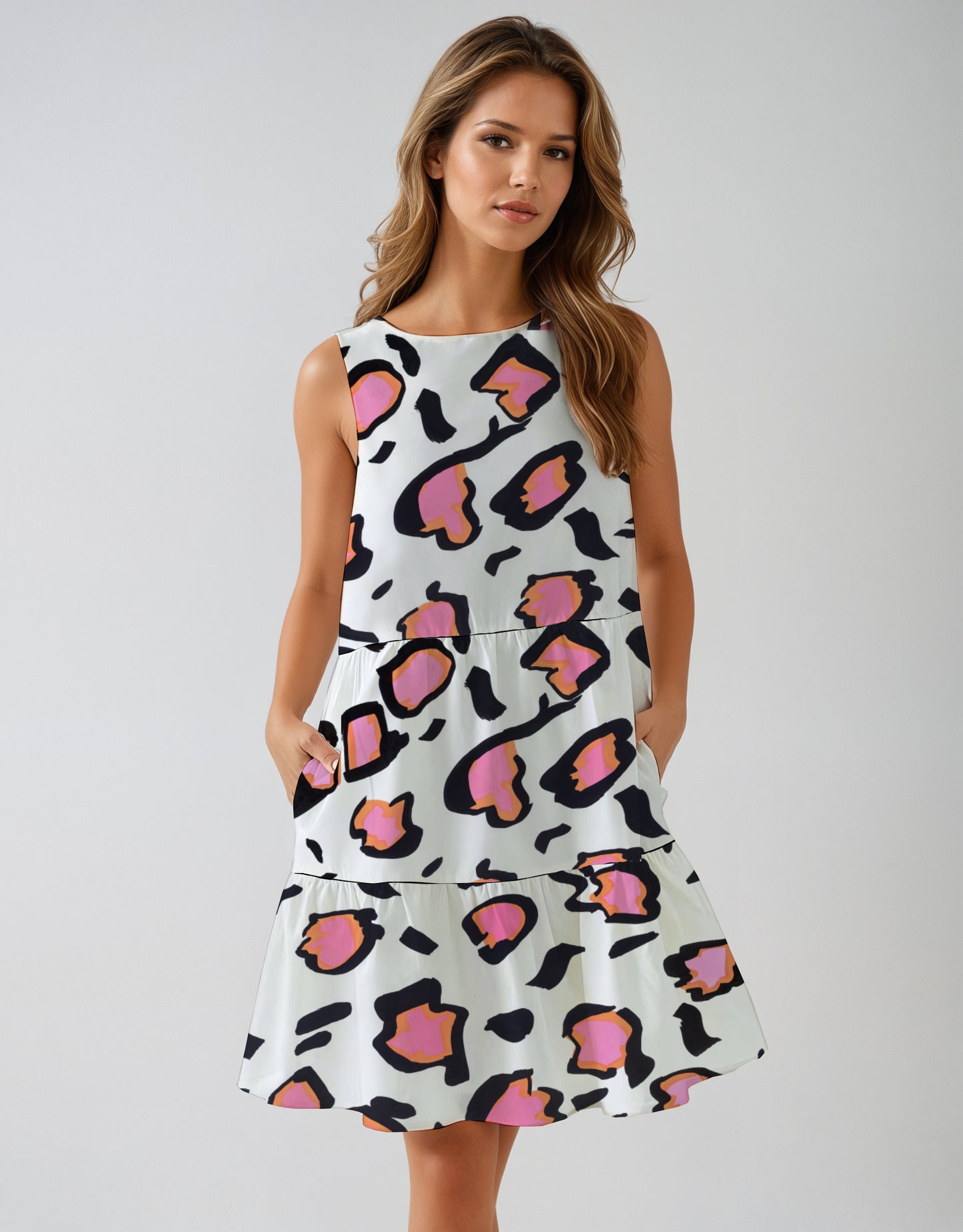 1. Sleeveless Tiered Mini Dress - Debbie Jubrail