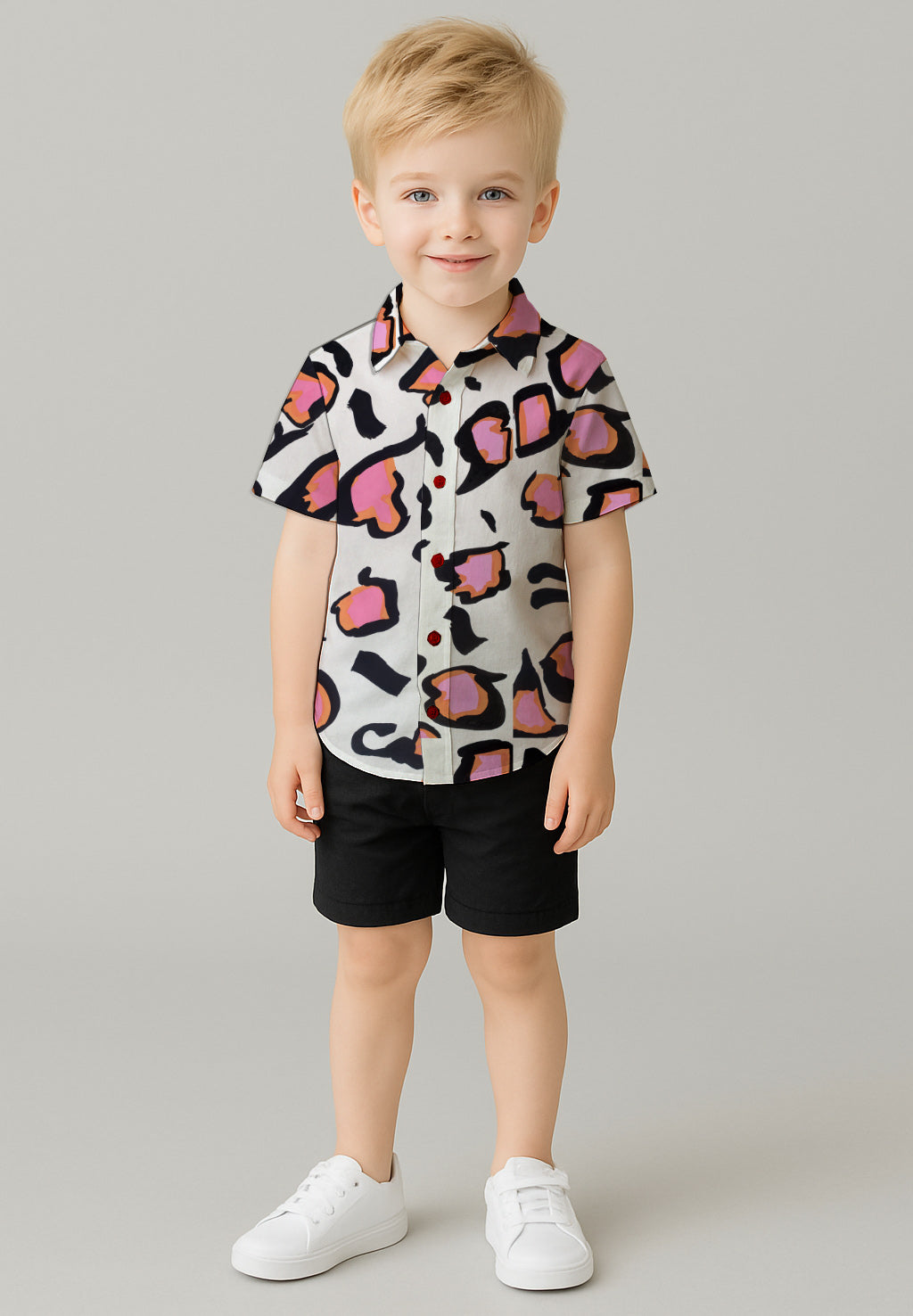 Boys' Short Sleeve Shirt – with Art Print - Debbie Jubrail