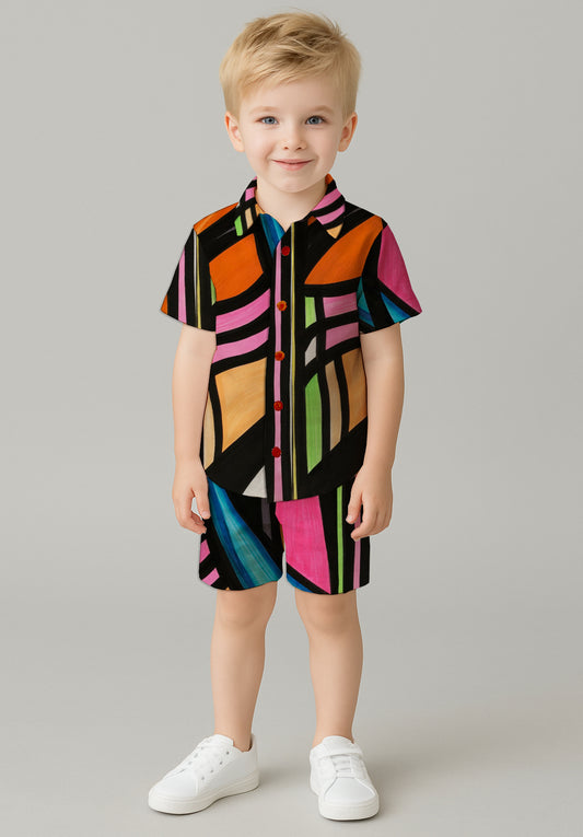 Boys' Short Sleeve Shirt & Shorts Set – with Art Print -  Debbie Jubrail