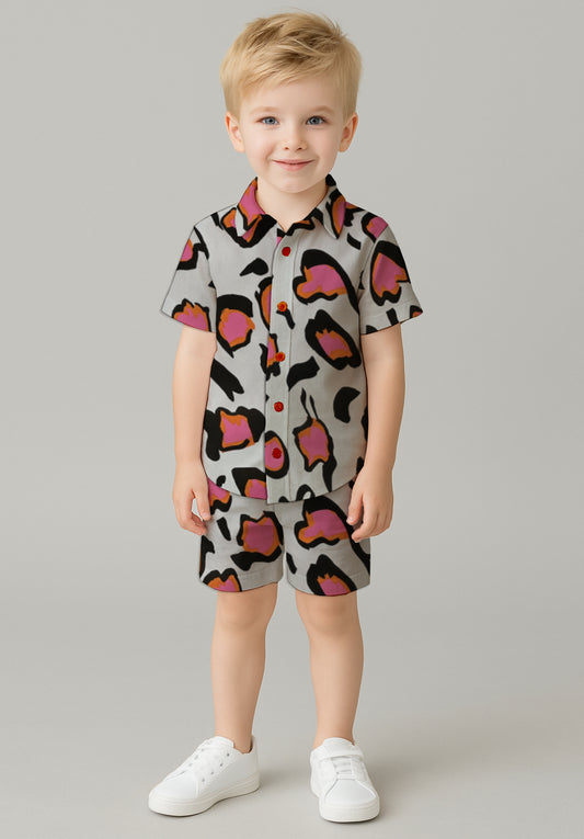 Boys' Short Sleeve Shirt & Shorts Set – with Art Print -  Debbie Jubrail