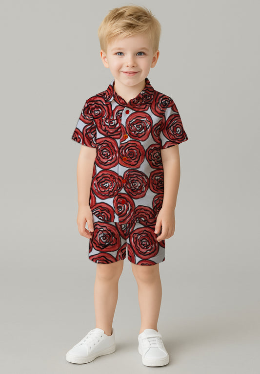 Boys' Short Sleeve Shirt & Shorts Set – with Art Print -  Debbie Jubrail