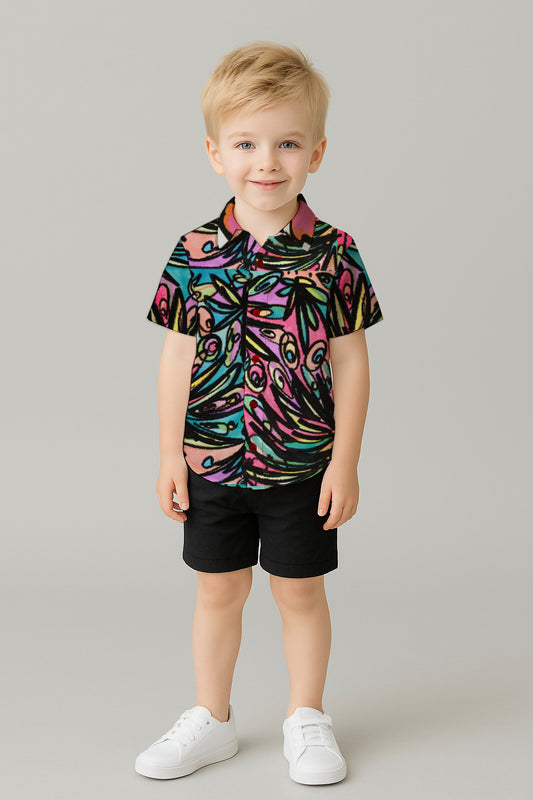 Boys' Short Sleeve Shirt  -with Art Print -  Debbie Jubrail