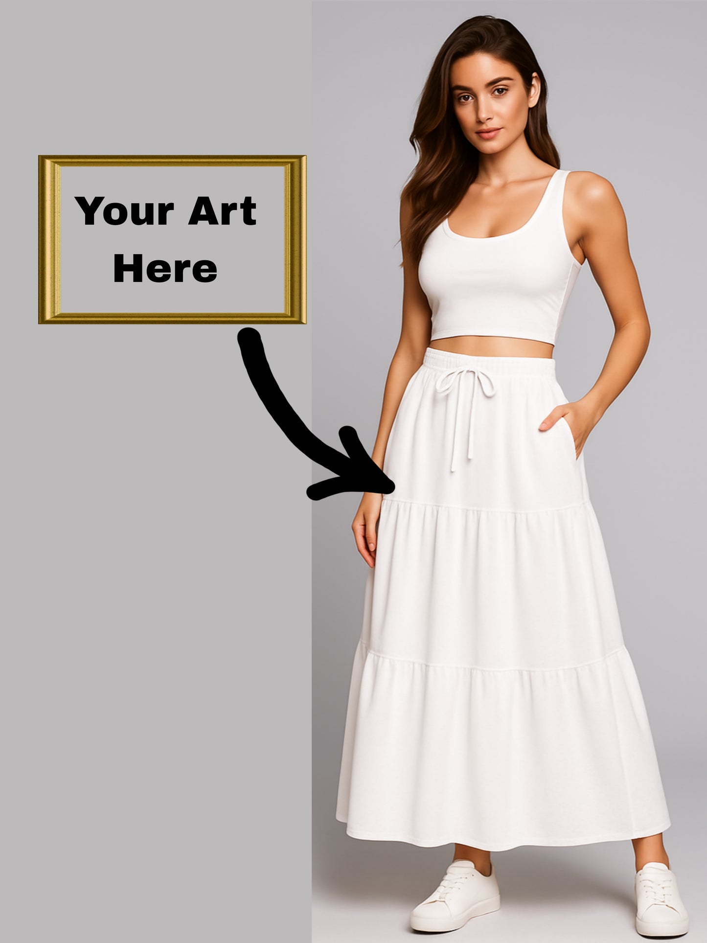 Custom Art to Skirt – Your Art on Maxi Skirt