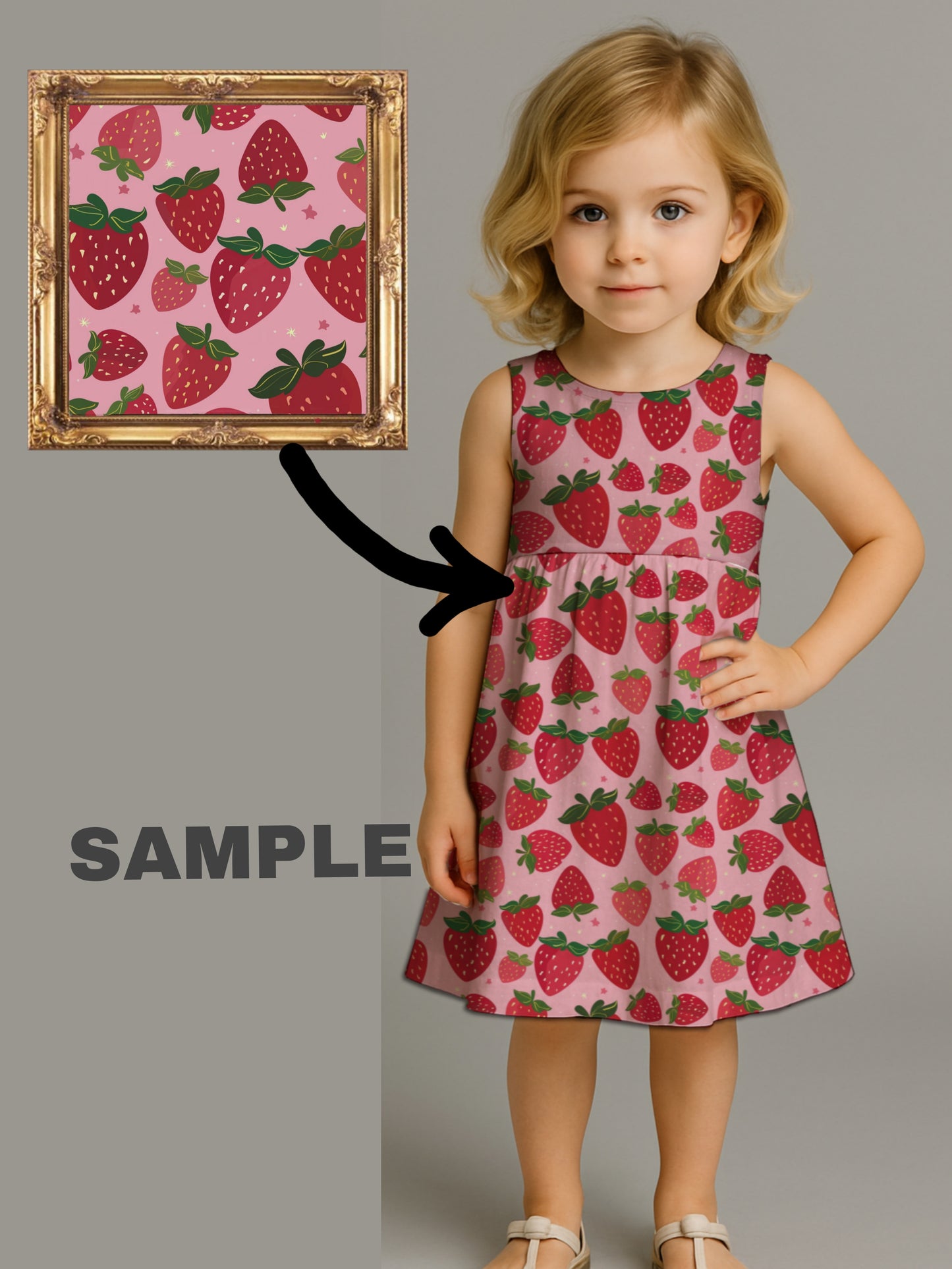 Your Art Painting On Girls Sleeveless Midi Dress