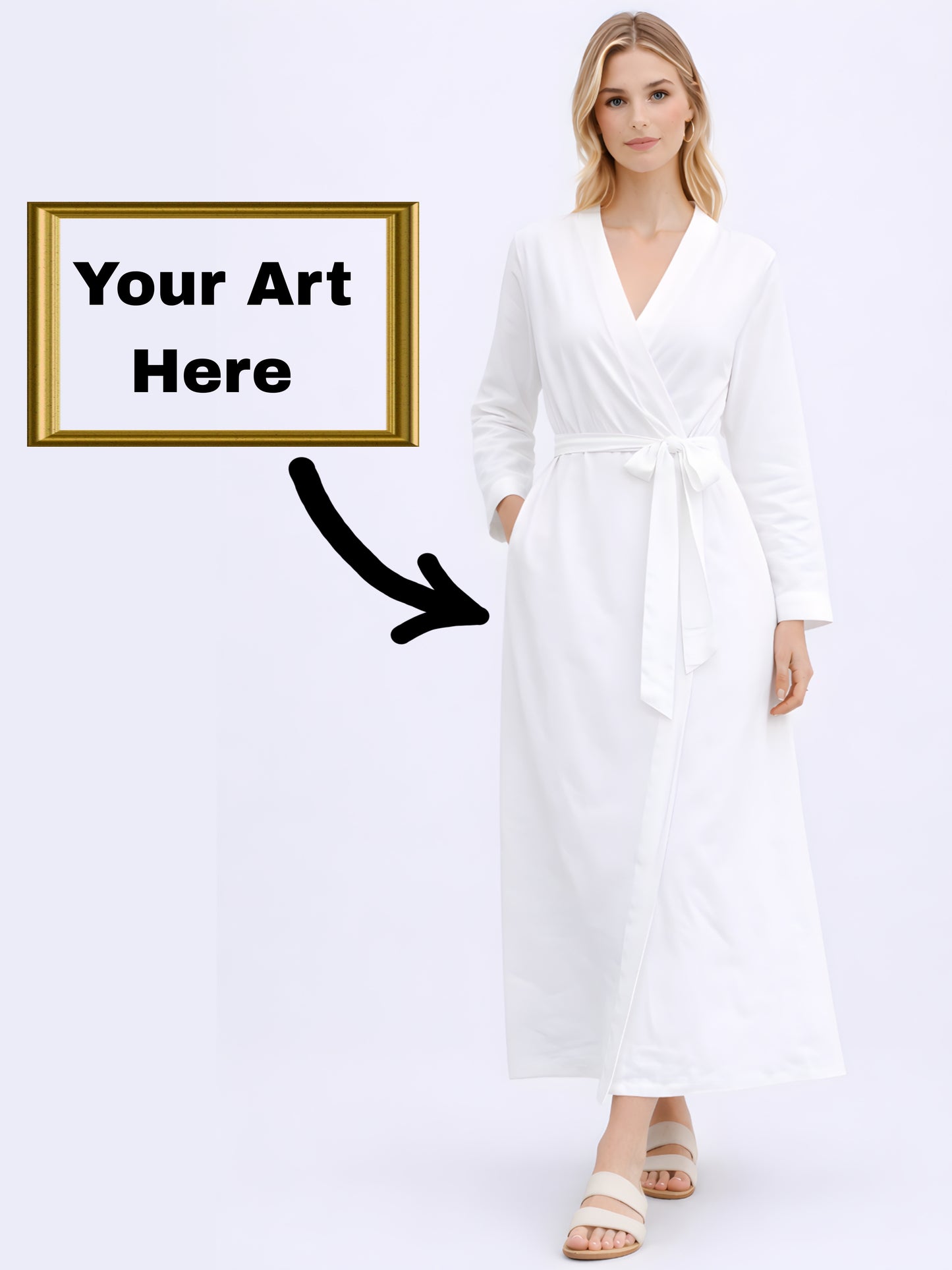 Your Art Painting on Kimona Dress