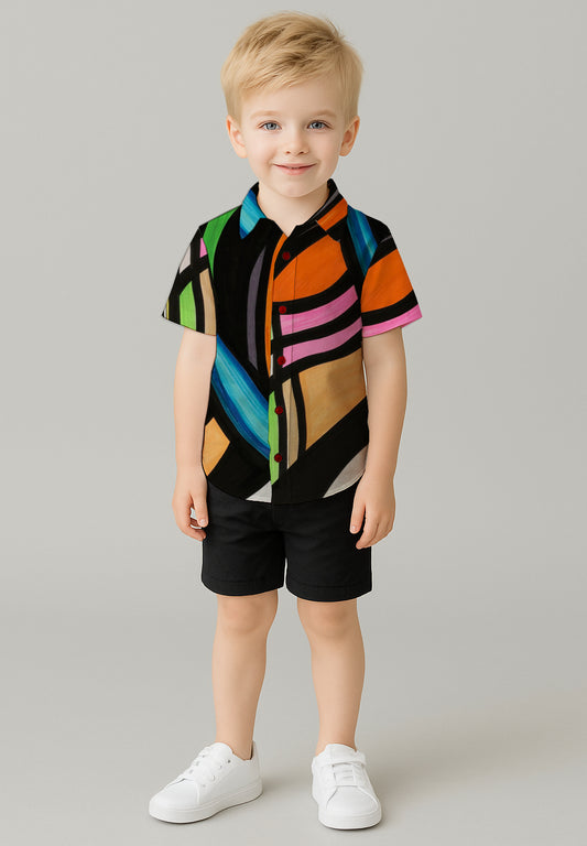 Boys' Short Sleeve Shirt  -with Art Print -  Debbie Jubrail