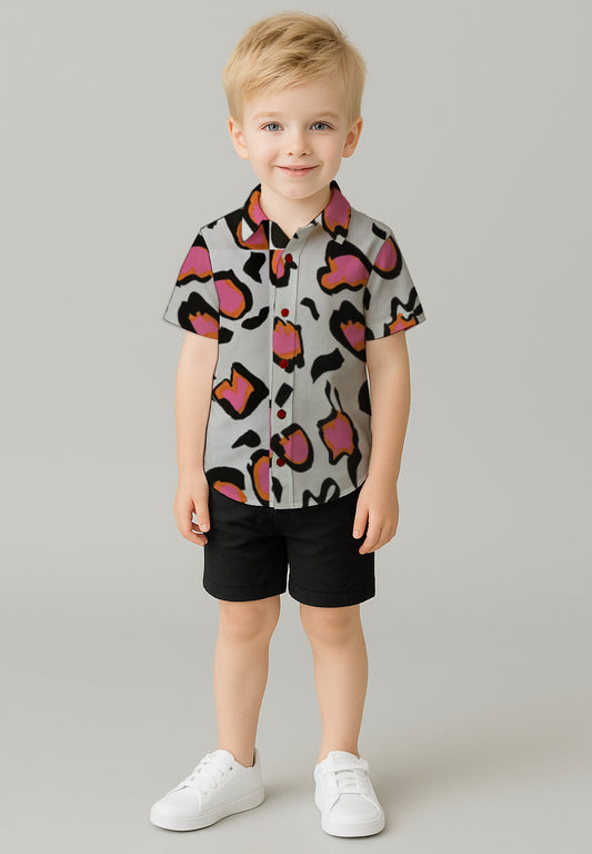 Boys' Short Sleeve Shirt  – with Art Print -  Debbie Jubrail
